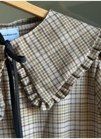 Abito Check Beige Corto view 3