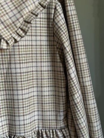 Abito Check Beige Corto view 4